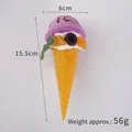 Imán de nevera con cono de helado de fruta morada con detalles de medidas de 15,5 cm - Cono de Fruta Morado
