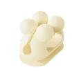 Cream silicone multi-purpose cable organizer with modern four-sphere head structure design - Upgraded KS07 / Off White
