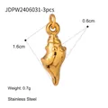 18k vergulde roestvrijstalen oceaan hanger waterdicht en hypoallergeen voor sieraden - Cilindrische Kolom Stijl (JDPW2406031-3pcs)