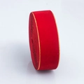 Red velvet ribbon with gold metallic edges for Christmas gift wrapping and DIY bows - Gold Edge Red Velvet / 9 Meters