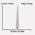 Poliertes Silber Edelstahl Tropfenanhänger 4,1cm Länge für DIY Schmuckherstellung - S2008-Silber