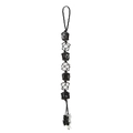 Handmade woven seven chakra natural crystal stone car hanging ornament with stone tassels - Black & White Stripe