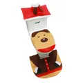 Christmas reindeer toilet seat cover 3-piece set with plush rug and tank lid decor - Elk Style