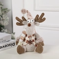 Charmantes Weihnachts-Rentier-Plüschtier mit Schal und Mütze für festliche Dekoration - Weihnachtsrentier