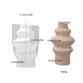 Silicone mold for multi-layered columnar hydroponic vase with detailed dimensions - Multi-layer Tall Column Vase Mold