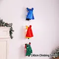 Dettaglio di tre Re Magi di 40cm che salgono su una scala di corda bianca decor - 40cm Tre Re Scala di Arrampicata