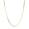 Polished 304 stainless steel vacuum plated gold box chain necklace with elegant reflection - Box Chain / Gold