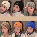 Knitted ribbed headband for women available in beige, black, grey, coffee, orange and blue - One Size / Knitted Headband Style / Beige