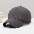 Gorra de béisbol gris oscuro de secado rápido con agujeros transpirables y etiqueta utility - Ajustable / gris oscuro