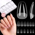 550-teiliges ultradünnes nahtloses transparentes Sargnagel-Set mit Sortierbox - Transparentes Ballerina-Stil (550 Stück/Box) (XAJP-A15)