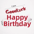 Red Good Luck and Happy Birthday EVA cake toppers for men's birthday party decoration - EVA Good Luck