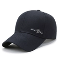 Berretto da baseball in cotone blu scuro con stemma sportivo e logo a scudo 1985 ricamato - Blu navy