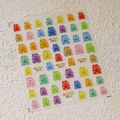 3D gummy bear nail stickers in rainbow colors with a translucent resin texture - TK-027 Colorful 3D Gummy Bear Style (TK-027)