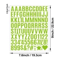 Green 1 inch vinyl self-adhesive letter and number stickers for DIY crafts - 1 Inch Bold-Light Green