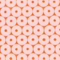 Perline rosa in pasta polimerica per gioielli fai-da-te su fondo arancione - Rosa