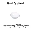 DIY white egg-shaped quail egg mold for epoxy resin with 20x30mm inner diameter - Quail Egg Mold