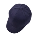 Navy blue short brim baseball cap in minimalist cotton canvas for outdoor sun protection - Adjustable / Navy Blue