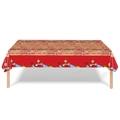 Nappe de fête camion de pompier rectangulaire avec pompier de dessin animé et borne - Camion de Pompiers / 130x220cm
