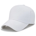 Classic white oversized baseball cap in twill cotton fabric with structured crown - Adjustable / White