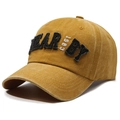 Casquette baseball jaune moutarde délavée vintage avec écusson Near By 1983 - Jaune