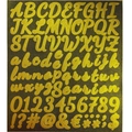 1 Inch / Glitter Script Alphabet (JC-New) / Pack of 100 / Gold