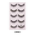 5 pairs of BF008 natural thick black false eyelashes in a professional white tray - Dimensional Style (BF008)