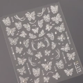 3D embossed white butterfly nail stickers with delicate water drop patterns, style TL-175 - TL-175 Style