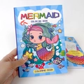 60-seitiges Meerjungfrau-Malbuch für Kinder mit süßen Illustrationen und blauem Cover - TS002 Meerjungfrau-Stil / 60 Blatt