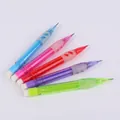 Five-pack of mini mechanical pencils in vibrant colors with sparkling transparent barrels - Purple