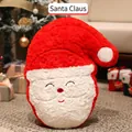 Santa Claus plush pillow with red hat and white beard for Christmas home decor - Red Hat Gnome
