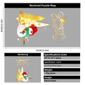 Christmas snowman and gold tree window stickers, 40x55cm static cling decoration - Golden Christmas Tree Mix (40*55cm)