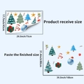 Stickers muraux sapin de Noël 45x75cm montrant une disposition suggérée de 80x100cm décor - PH_QTX28 Noël