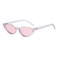 Occhiali da sole cat eye chic con montatura lilla chiaro e lenti rosa tenue - Montatura Viola Lenti Rosa