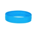 Elastic blue knitted sports headband for running with non-slip moisture-wicking fabric - Sky Blue