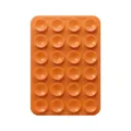 Orange rectangular silicone suction cup mat with 24 suction pads for phone mount - Double-Sided Style (48-Suction Cup) / Orange