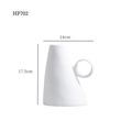 Morandi white ceramic creative vase model HP702 with irregular design for Nordic home decor - HP702 Biscuit White