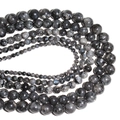 Natural labradorite round loose beads with blue sheen for DIY jewelry making - Black Spectrolite / 4mm Approx 93pcs
