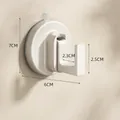 Space aluminum vacuum suction cup hook in grey for drill-free bathroom wall mounting - 1 PC-Square Hook / Creamy White