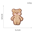 Adhesive cartoon brown bear plush patch for phone decoration, size 6.9cm x 5.2cm - Bear