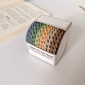Strong elastic woven hair bands set in assorted earth tones with gift box - Wave Mixed Colors (12pcs Box)