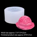 Silikonform für pinke Eiskugeln zur Herstellung von Kerzen und Schokoladenmousse - Eis mit Rand / Transparent