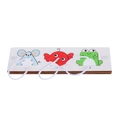 Wooden animal threading toy set for kids with mouse, bird, and frog shapes - Colorful Matching Board Mouse