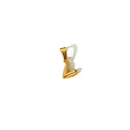 Detailed view of a shiny 18k gold-plated bubble letter L pendant for necklaces - Gold Letter V (TP001-V)