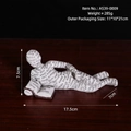 Scultura astratta bianca di lettura con arte graffiti e dimensioni specifiche - Figura Lettura Lettere di Lato