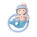 Cute blue cartoon mermaid hair tie with sparkling sequins for little girls - MT3120 Light Blue Tail Mermaid