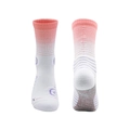 White and pink gradient professional basketball socks with non-slip cushioned towel sole - Kids One Size / Rubber Red/White