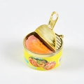 Miniatur Obstkonserve Haarschmuck mit goldenem Ring und realistischen Harz Fruchtfleisch - Schinkenkonserven