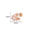 Star shaped rose gold titanium steel cartilage stud earring with cubic zirconia and dimensions - Shooting Star Style (8#) / Rose Gold