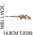 Detailed view of SVD sniper rifle embroidered patch showing size of 14.8cm and 3cm - SVD Sniper Rifle (No. 7)