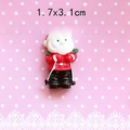 Miniature resin Santa Claus DIY accessory for hair clips and cases, size 1.7x3.1cm - Sleigh Santa